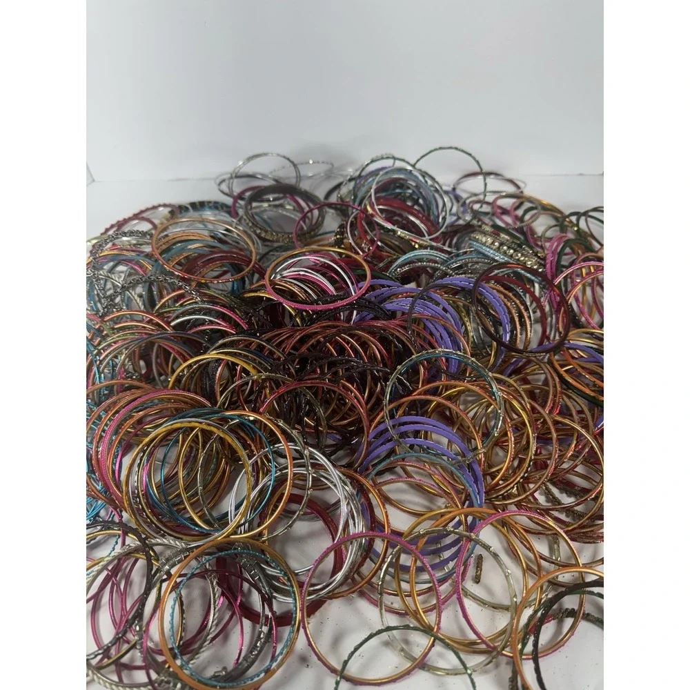 500pc Indian Bollywood Bangle Bracelet Lot Rhinestone Small 2.25-2.625